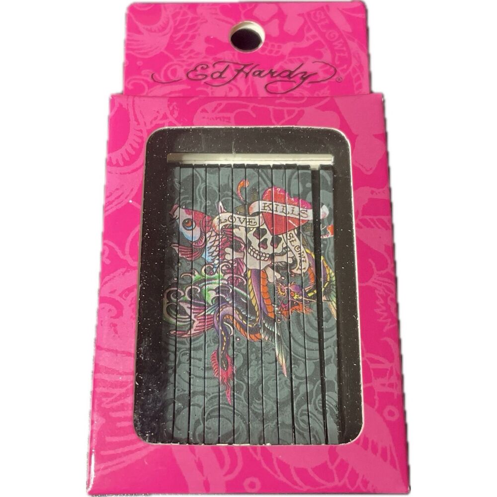 Ed Hardy "Love Kills Slowly" Bobby Pins Hair Pins (set of 12)